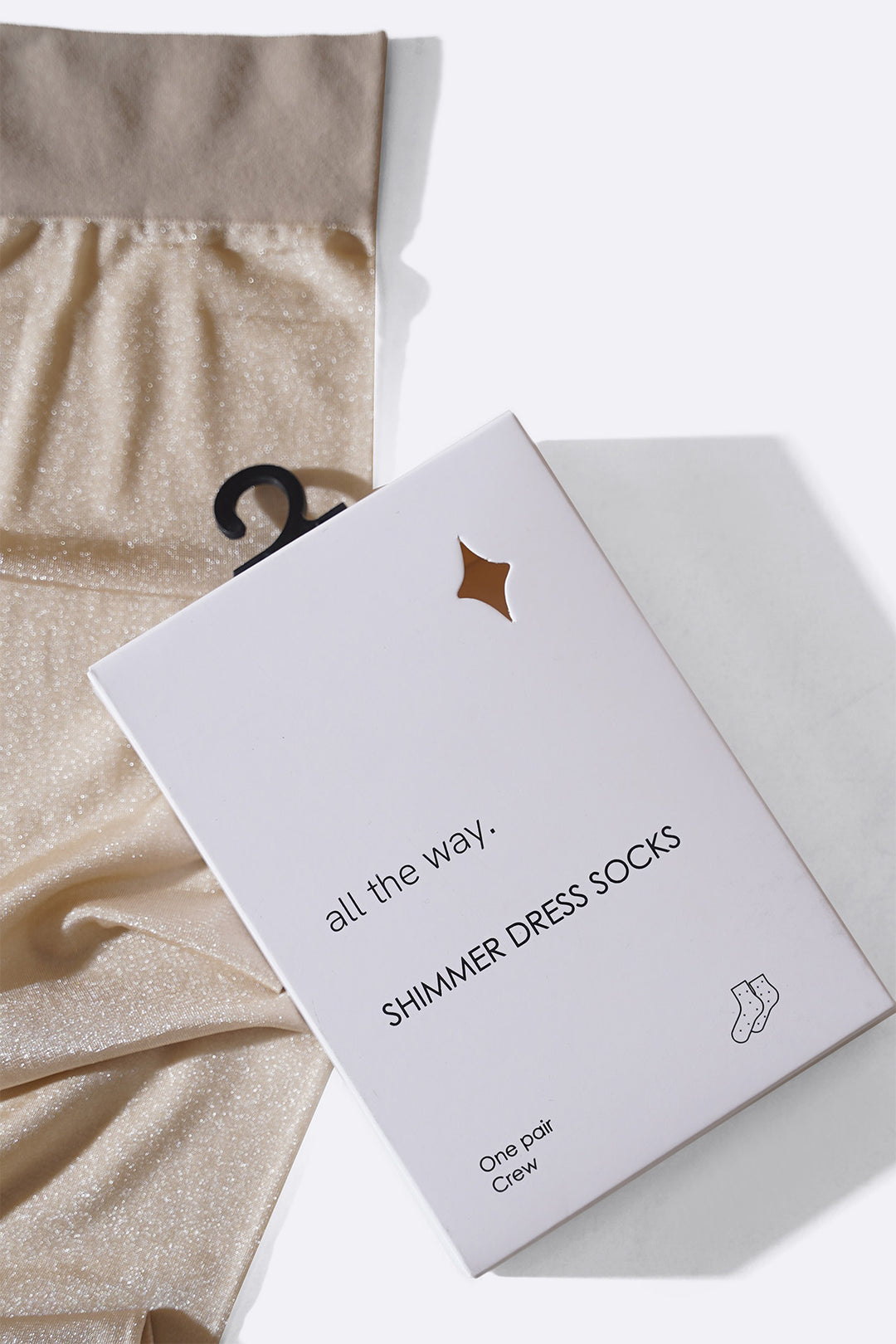 NUDE SHIMMER DRESS SOCKS