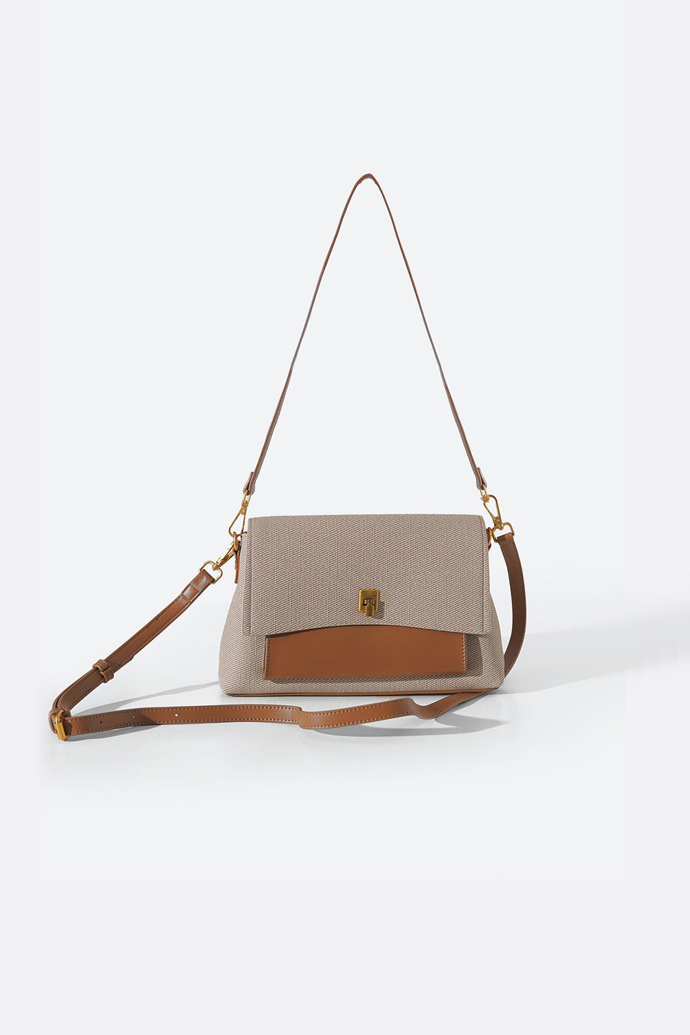BEIGE TABARIS SHOULDER BAG