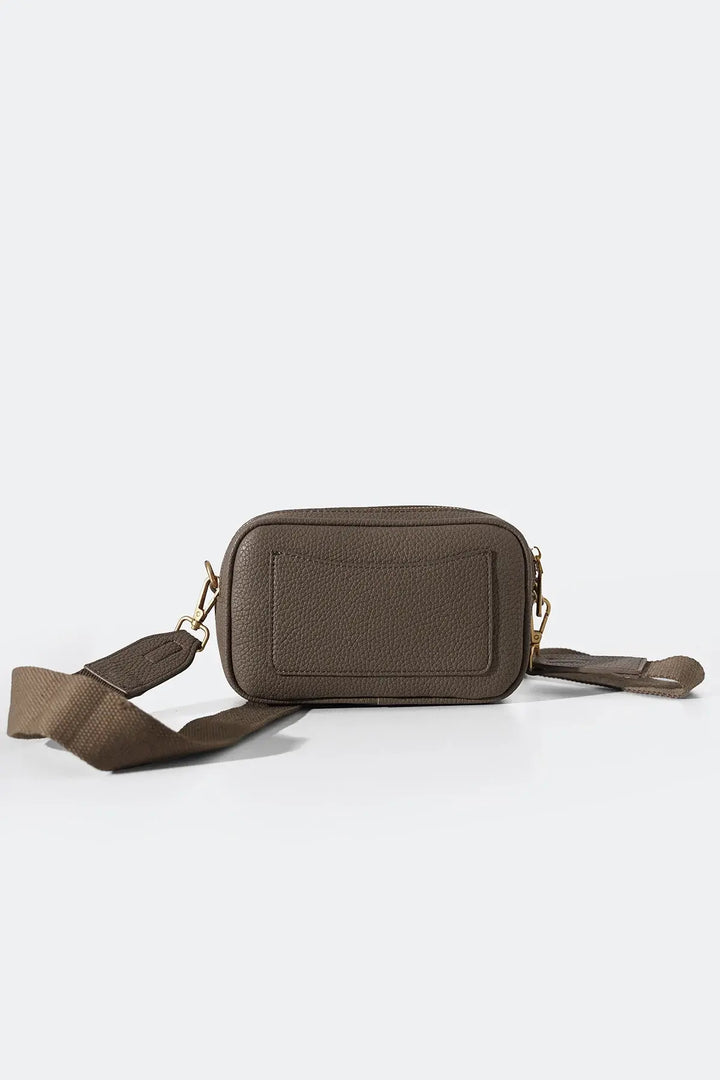 TAUPE MEZZEH DOUBLE-ZIP CROSSBODY
