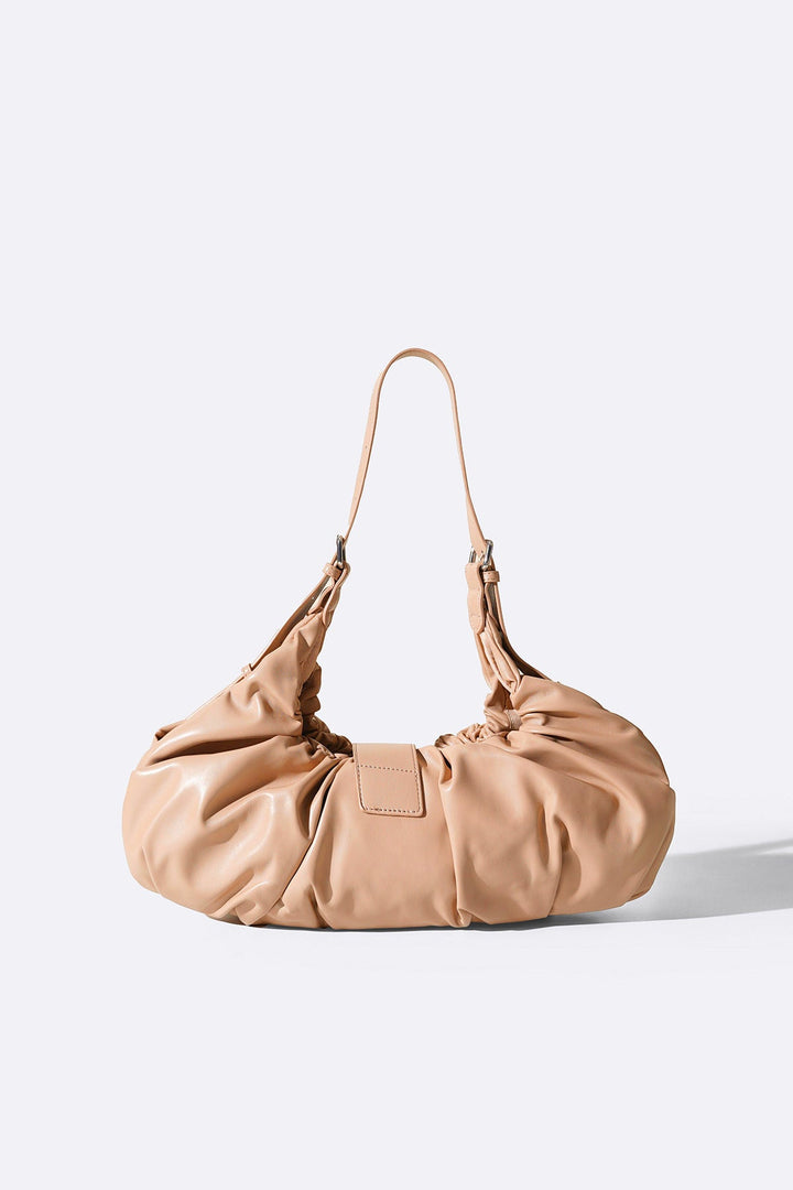 BEIGE CROISSANT SHOULDER BAG