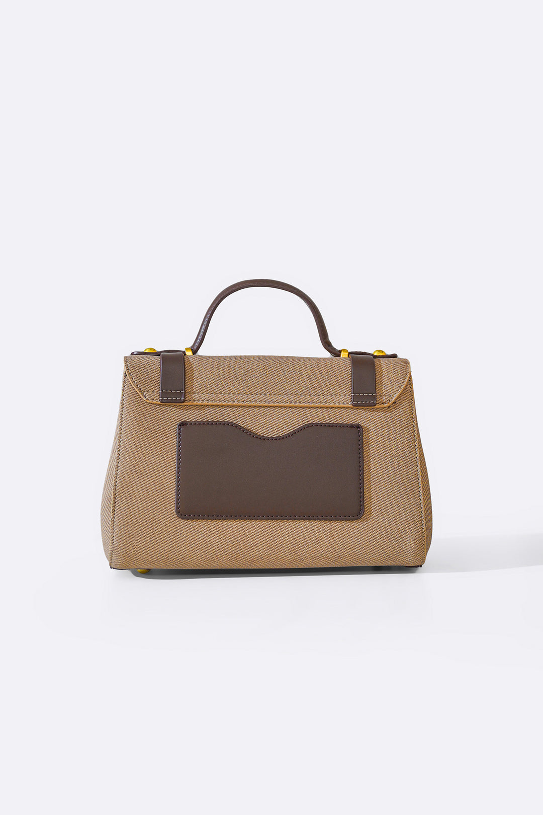 BEIGE TOP HANDLE SATCHEL