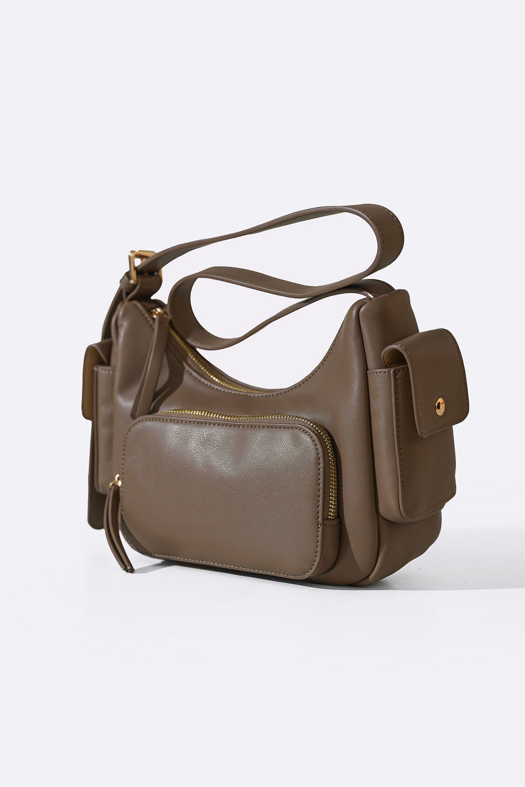 TAUPE EVERYTHING SHOULDER BAG