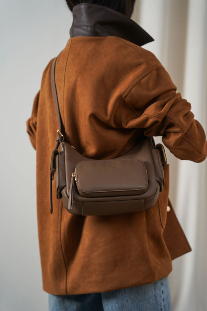 TAUPE EVERYTHING SHOULDER BAG