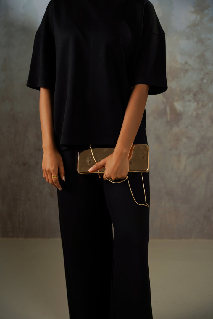 GOLD METALLIC NIGHT CLUTCH