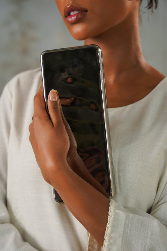 SILVER METALLIC NIGHT CLUTCH