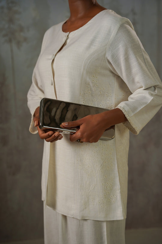 SILVER METALLIC NIGHT CLUTCH