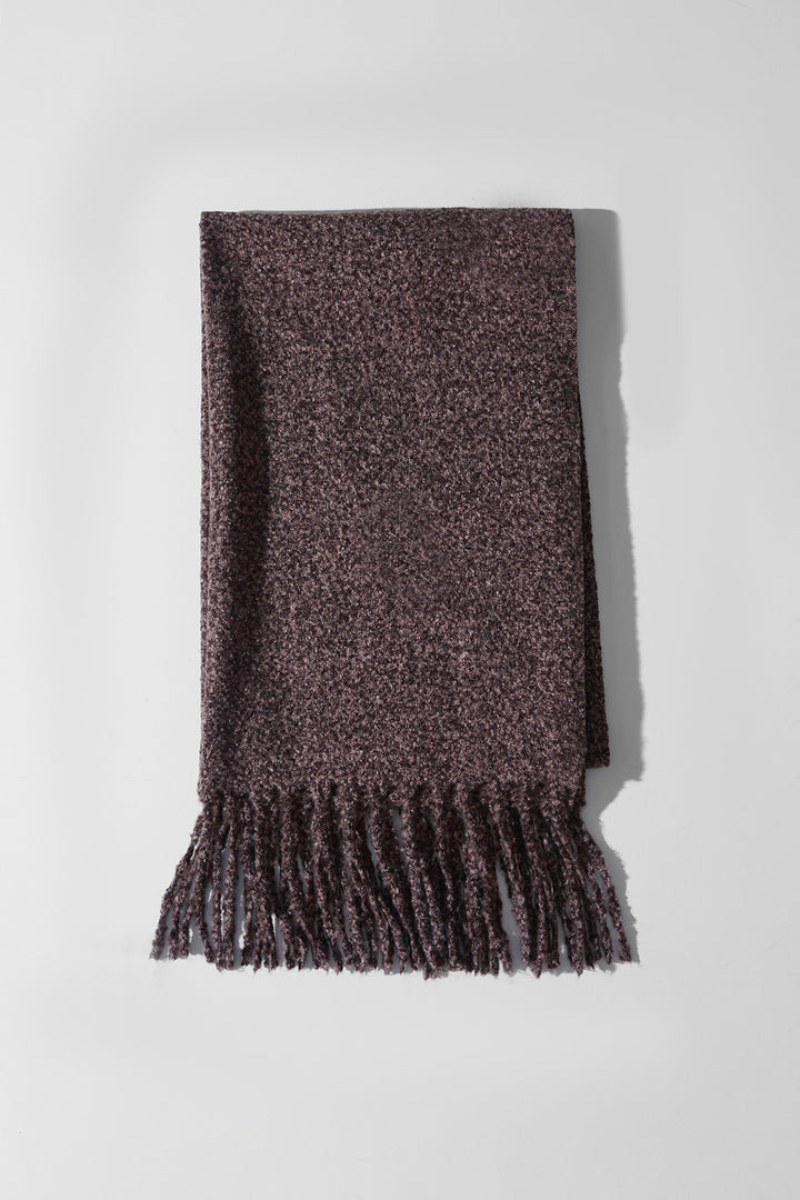 BROWN COZY MELANGE SCARF