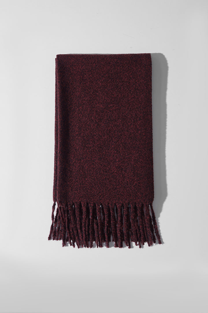 BURGUNDY COZY MELANGE SCARF