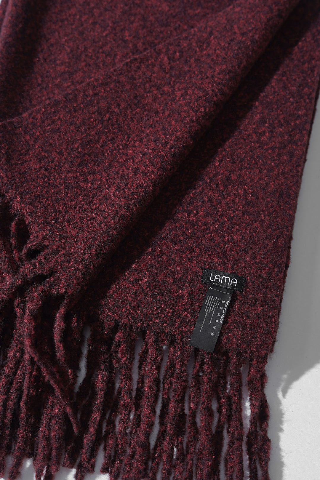 BURGUNDY COZY MELANGE SCARF