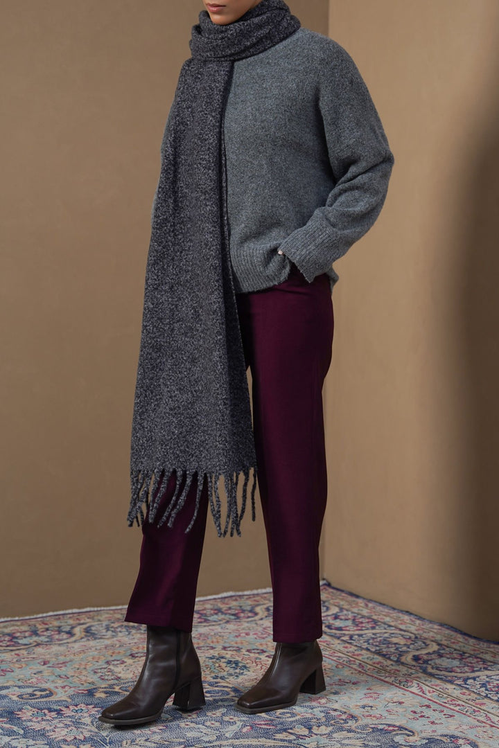 MELANGE GREY COZY MELANGE SCARF