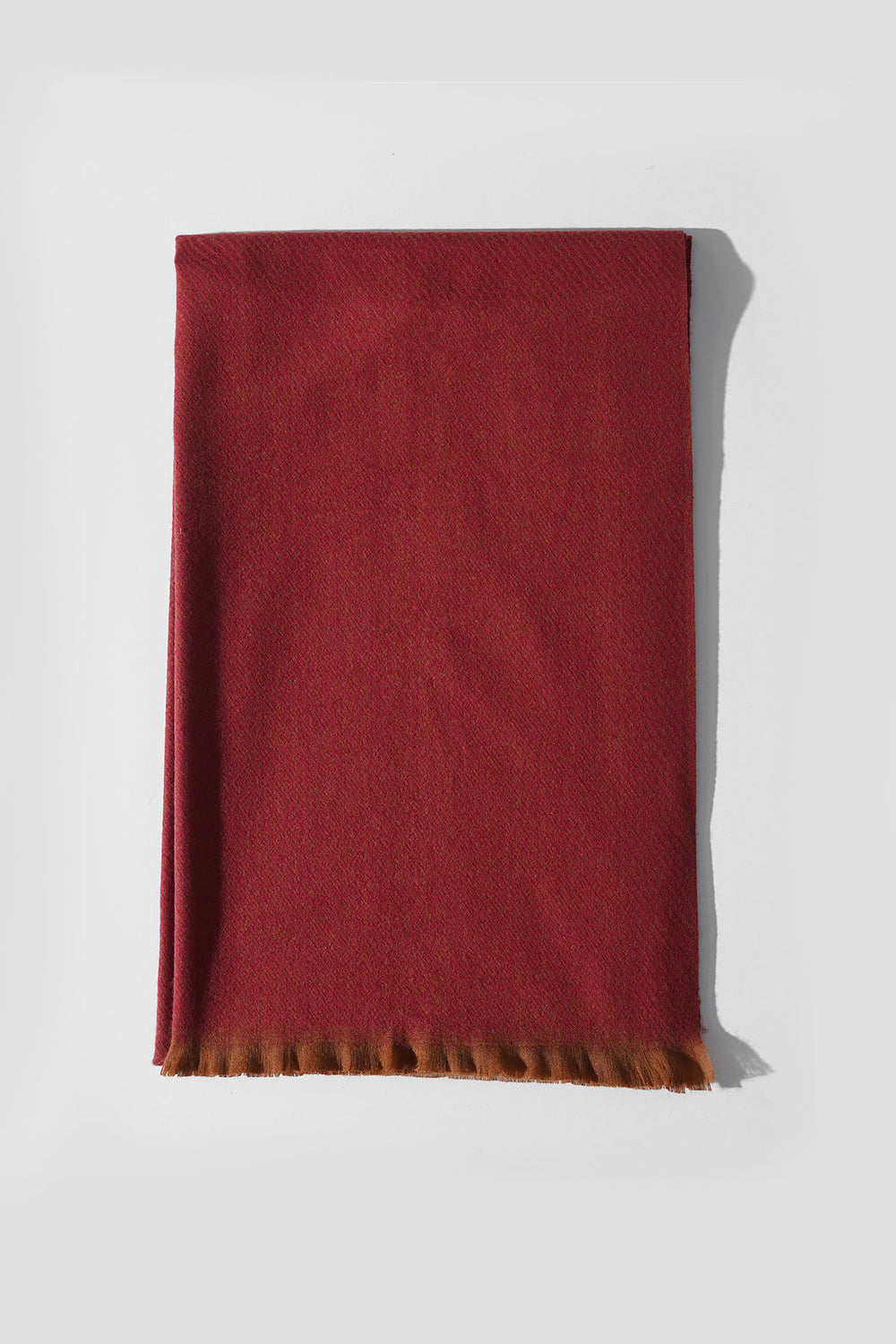 RUST PLUSH TWILL SCARF