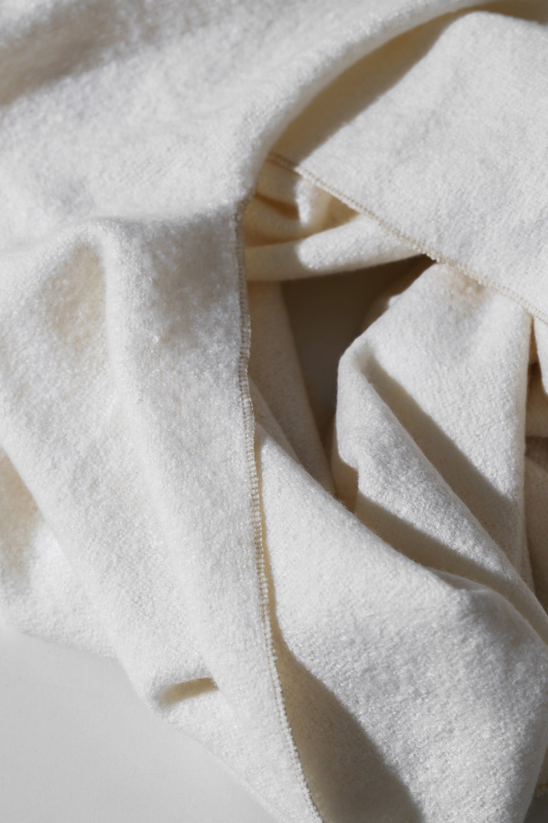 OFF WHITE PLUSH WRAP CAPE