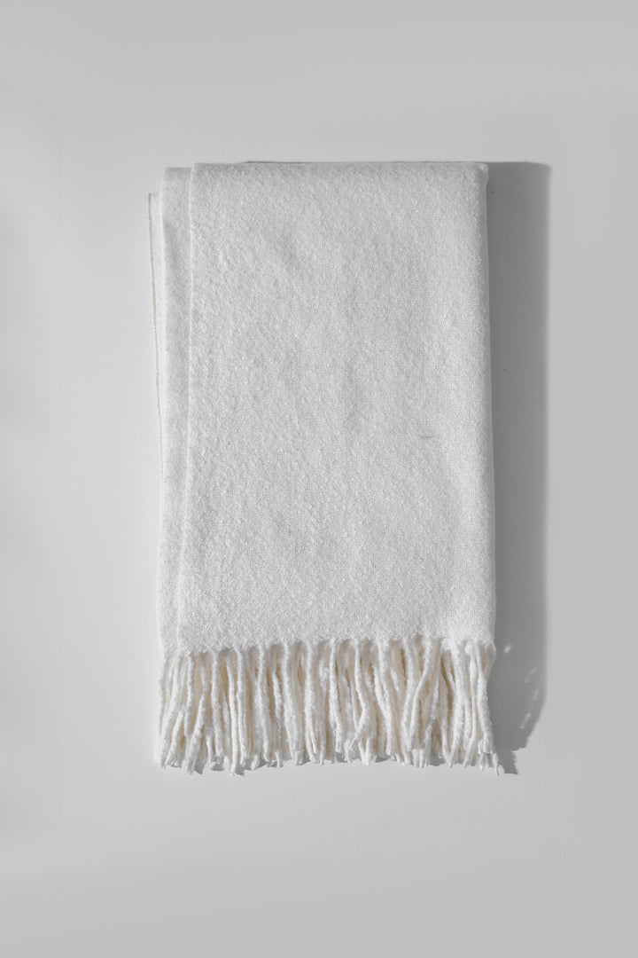 OFF WHITE PLUSH WRAP CAPE