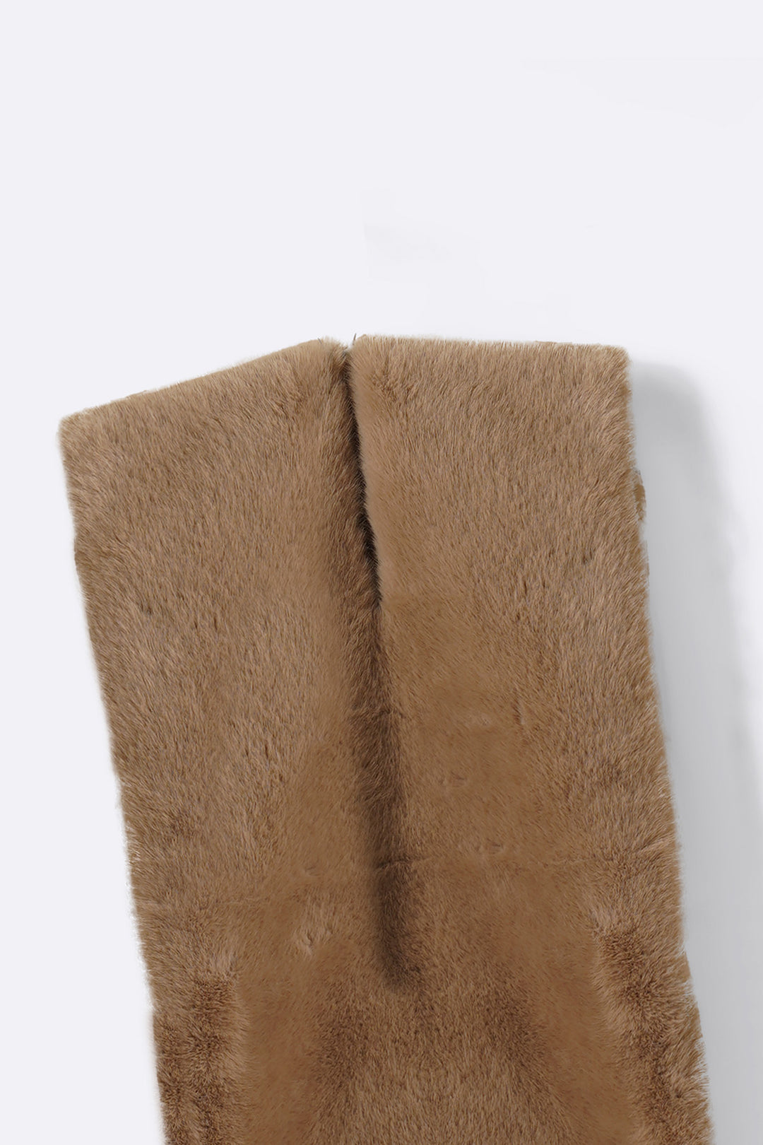 BEIGE FUR CROSSOVER WARMER