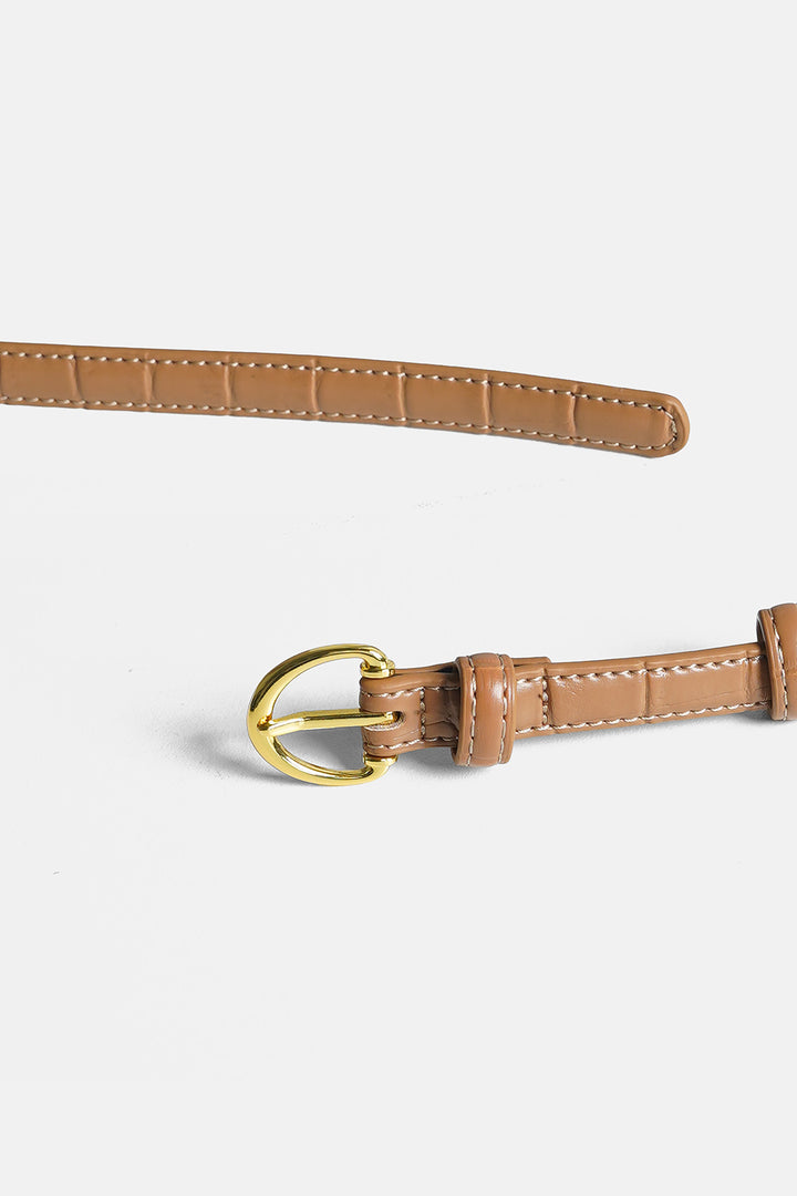 BEIGE REY TEXTURED BELT