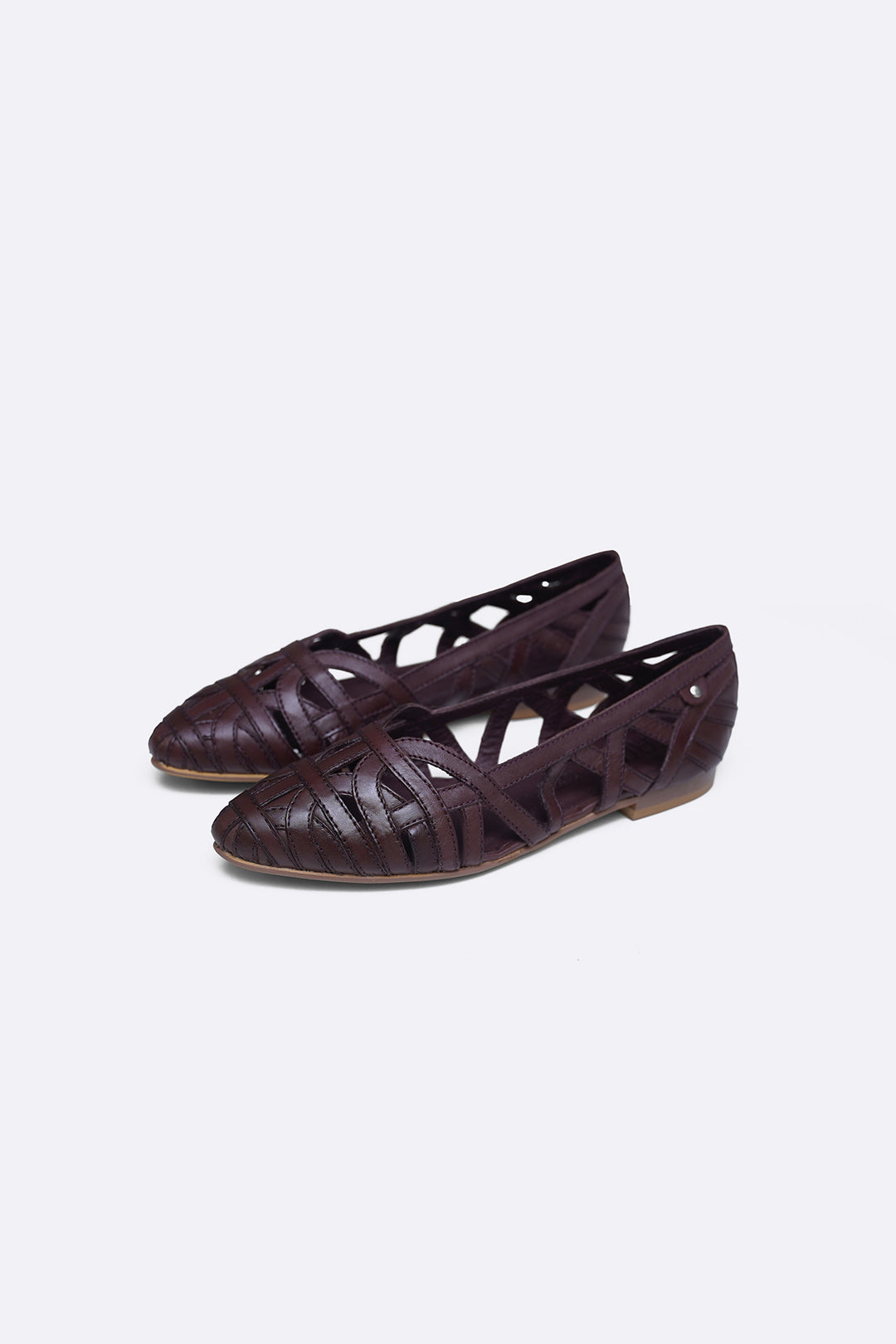 LEATHER WOVEN PUMPS