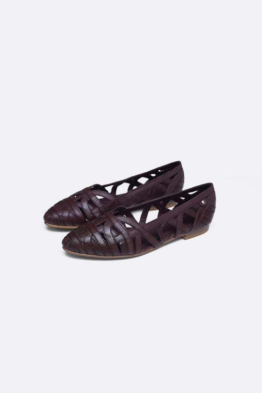 LEATHER WOVEN PUMPS