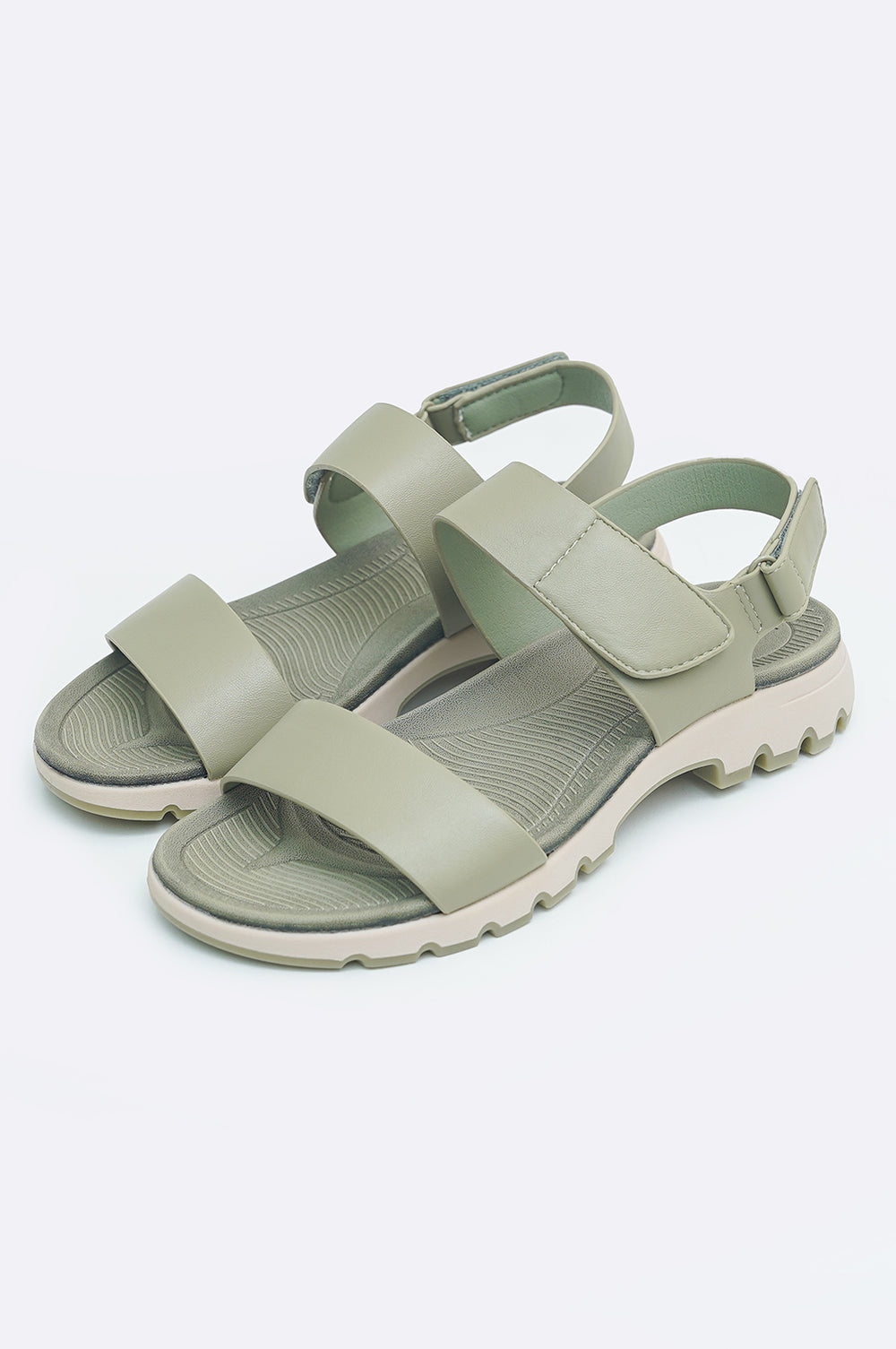GREEN CHUNKY SANDALS