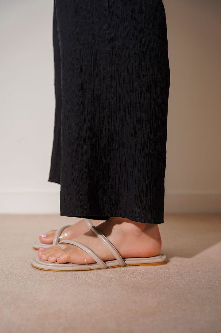 TAUPE COMFY DAY SLIDES