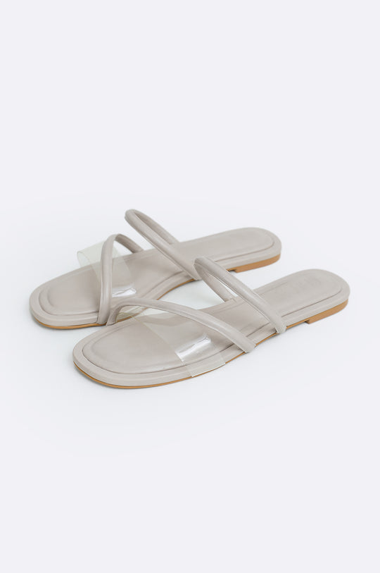 TAUPE COMFY DAY SLIDES