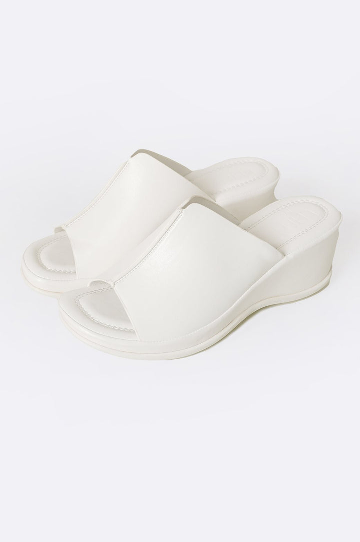 WHITE WIDE VAMP WEDGE