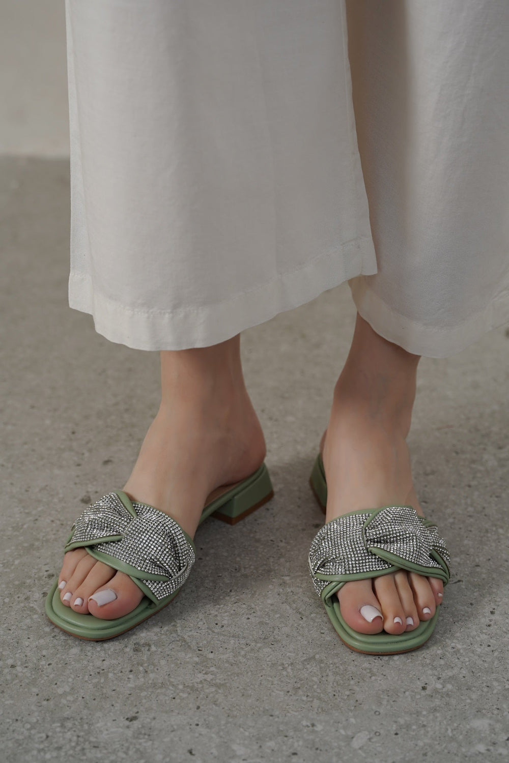 MINT GREEN ZUMA BLOCK HEELS