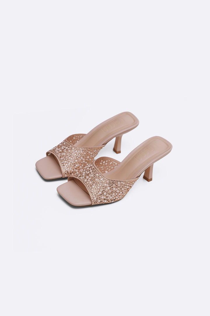 NUDE GLITTER BEAD STILETTO