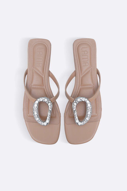 KHAKI BROOCH SLIDES