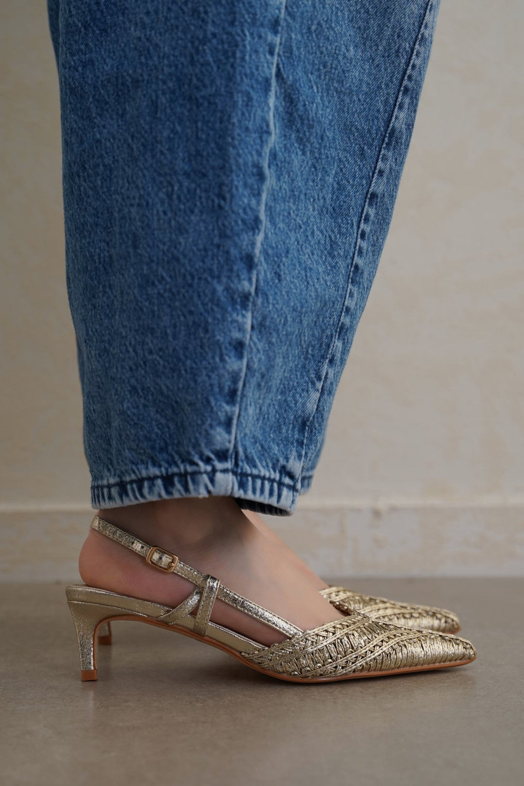 GOLD LINETTI PARTY HEELS