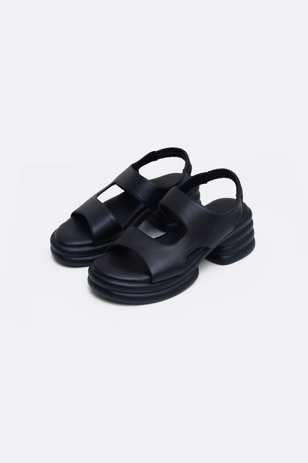 BLACK BUBBLE MAMA SLINGBACKS