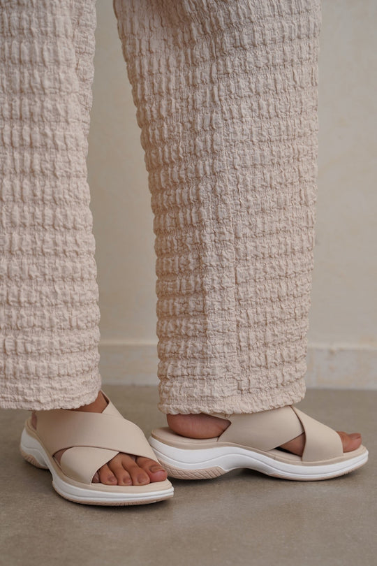 OFF WHITE CROSS MAMA SANDALS