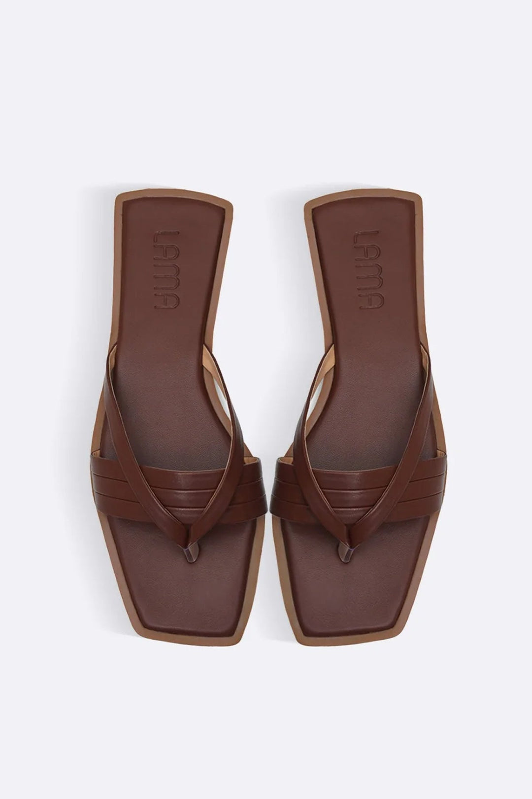 DARK BROWN LUCCA STRAPPY SLIDES