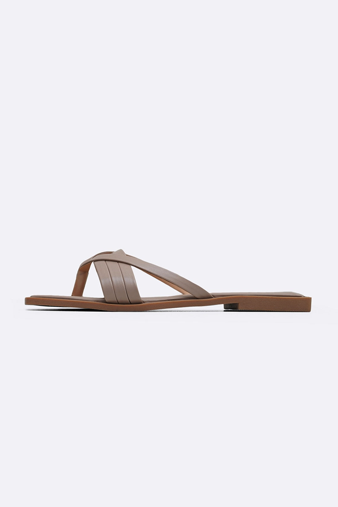 TAUPE LUCCA STRAPPY SLIDES