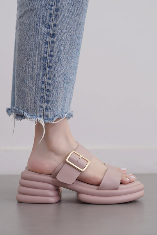 DIRTY PINK BUBBLE MAMA HEELS