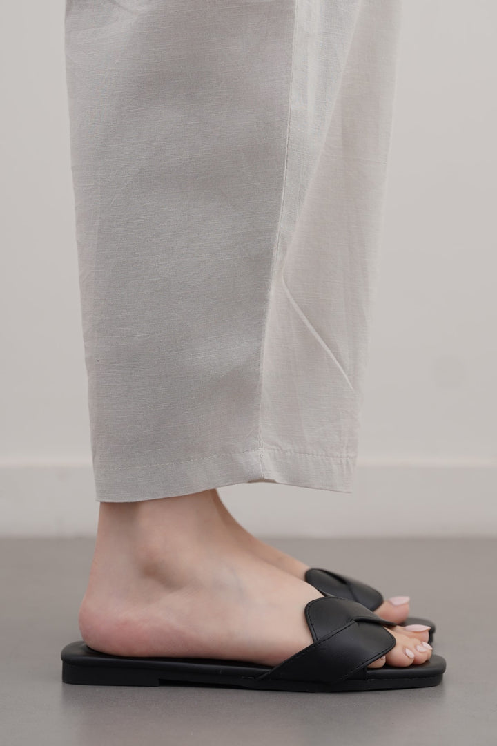 BLACK TRENTO STITCH SLIDES