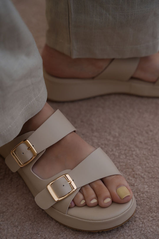 BEIGE WIDTH ADJUSTABLE MAMA SLIDES