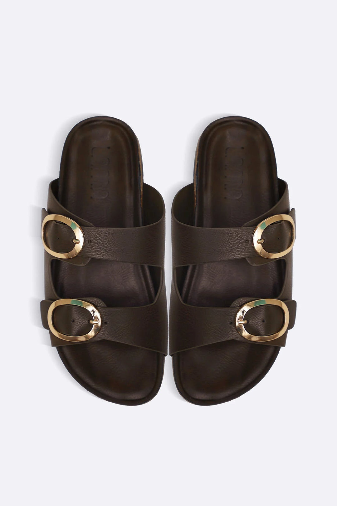 BROWN ADJUSTABLE CUSHIONED SLIDES