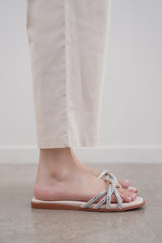 NUDE GAIA ROPE SLIDES