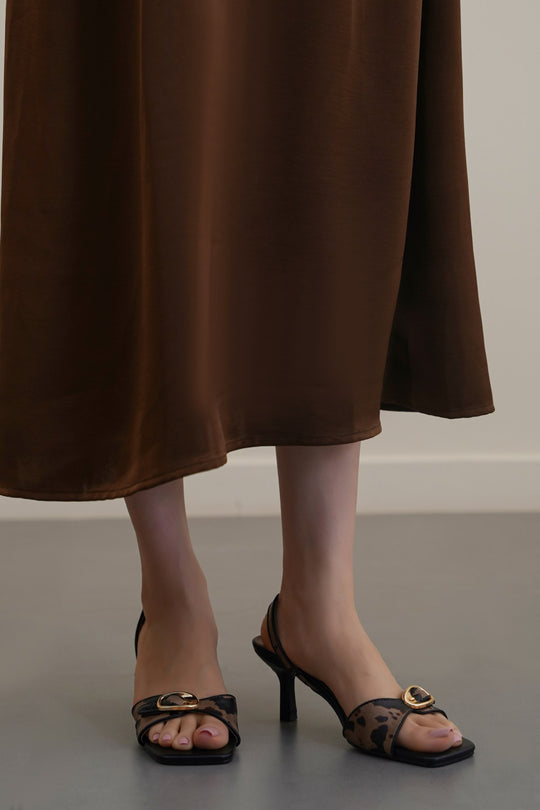 BROWN STUDIO SLINGBACK HEELS