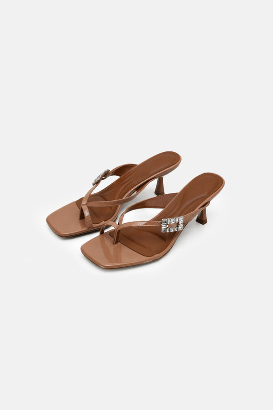BEIGE ECLAT PARTY HEELS