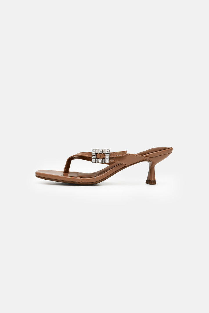 BEIGE ECLAT PARTY HEELS