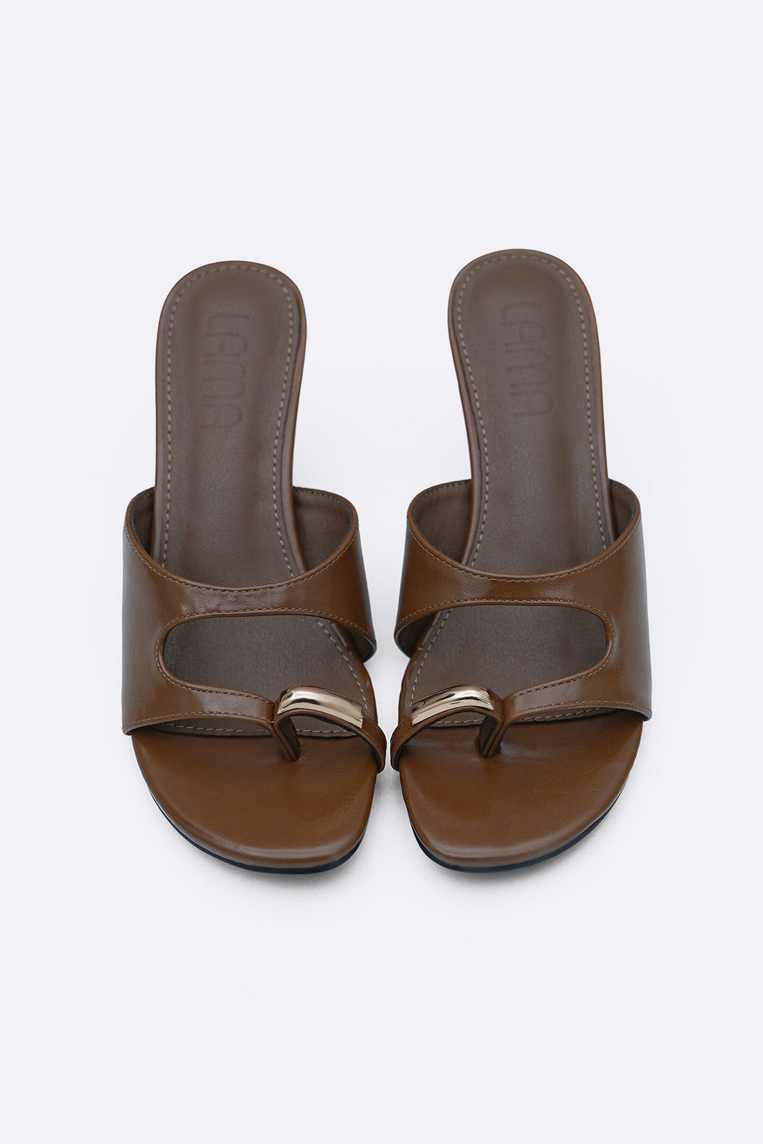 BROWN PERISSA TOE RING HEELS