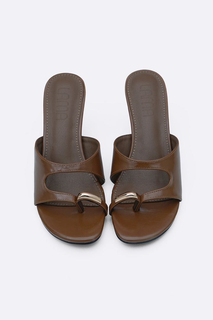 BROWN PERISSA TOE RING HEELS
