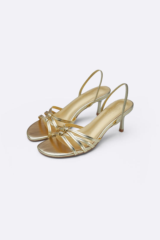 GOLD LOU SLINGBACK HEELS