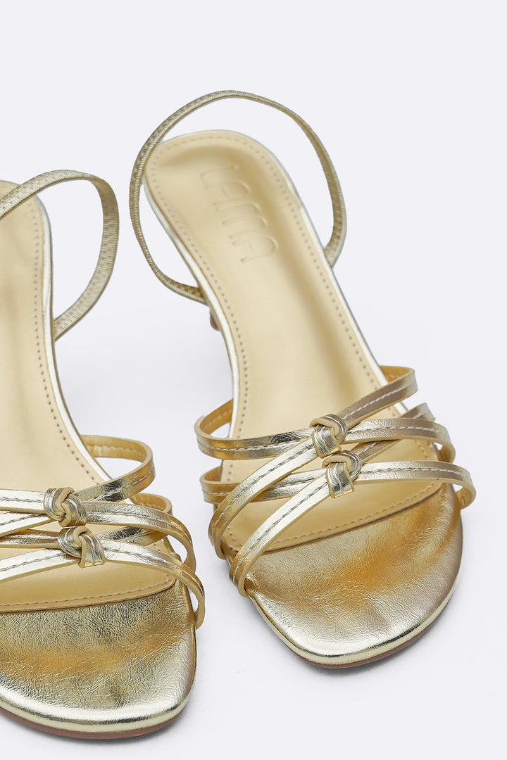 GOLD LOU SLINGBACK HEELS
