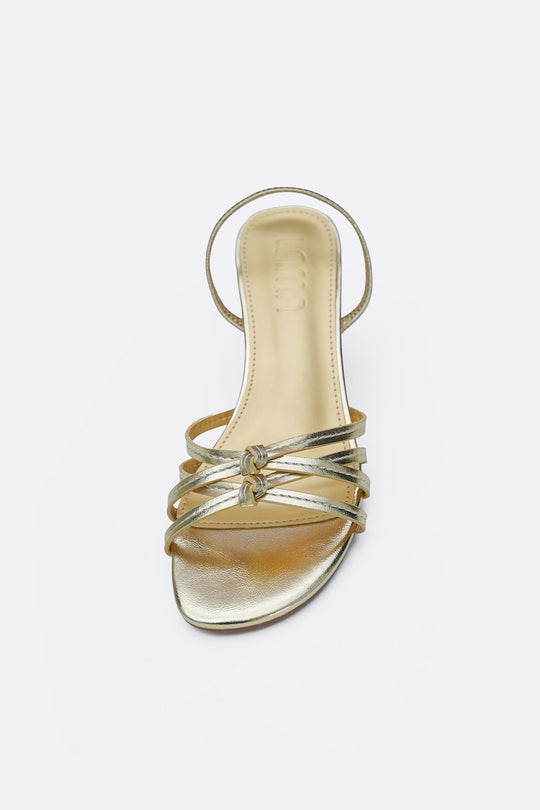 GOLD LOU SLINGBACK HEELS