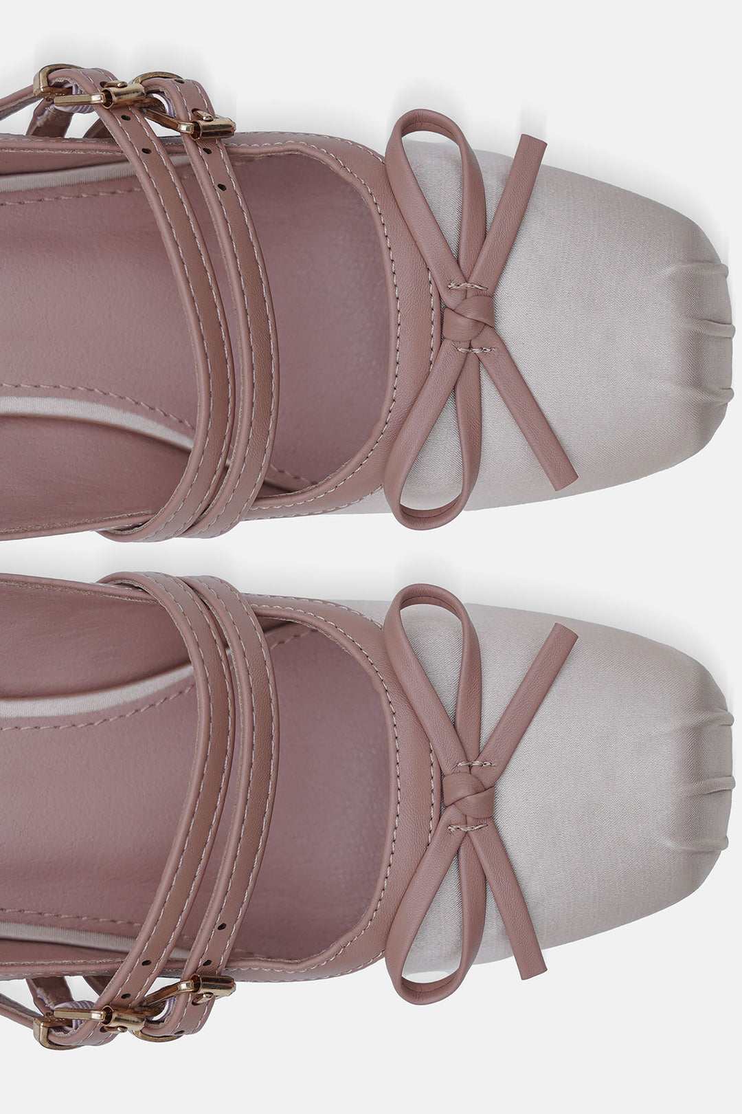 PINK SATIN BALLERINA HEELS