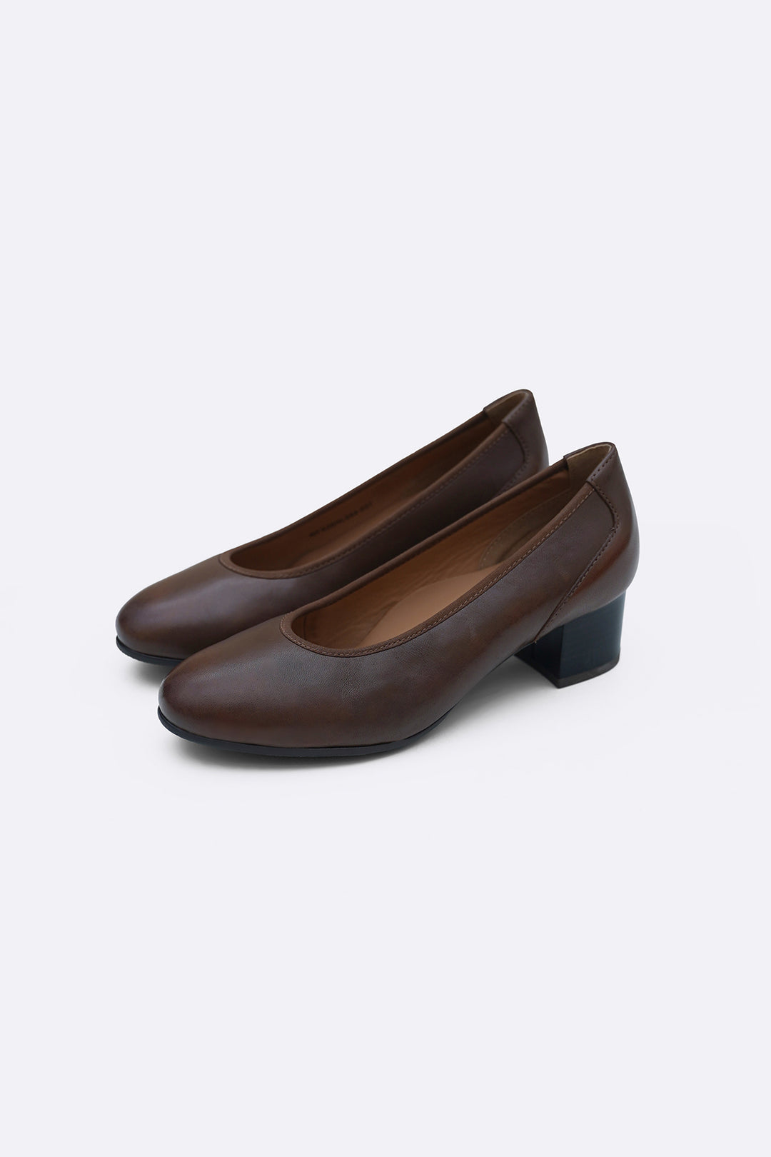 DARK BROWN MAMA LEATHER HEELS