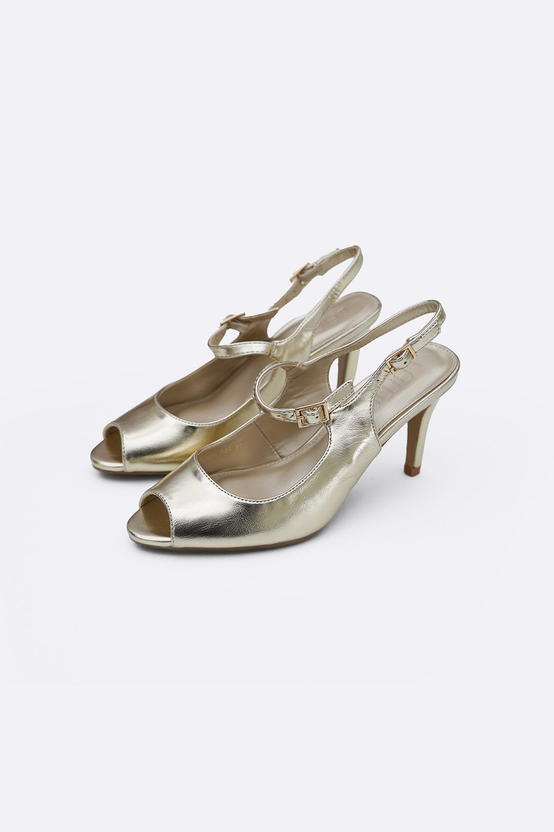 GOLD MAEVE PEEP HEELS