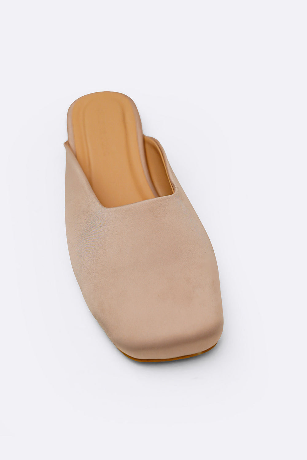 TAUPE SATIN MULES